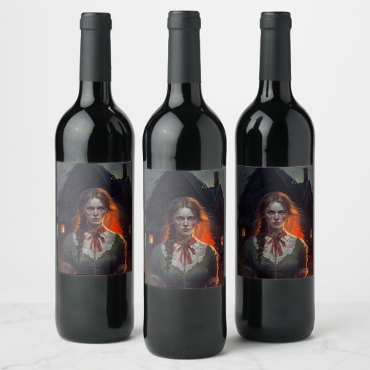 Étiquette Pour Bouteilles De Vin Maison hantée (Bouteilles)