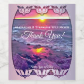 Étiquette Pour Bouteilles De Vin Malecon Sunset 0911 (Étiquettes simples)