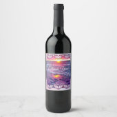 Étiquette Pour Bouteilles De Vin Malecon Sunset 0911 (Devant)