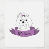 Étiquette Pour Bouteilles De Vin Maltais (Étiquettes simples)