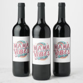Étiquette Pour Bouteilles De Vin Mama Vibes (Bouteilles)