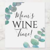 Étiquette Pour Bouteilles De Vin Maman (Étiquettes simples)