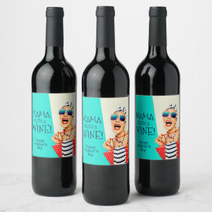 Étiquette Pour Bouteilles De Vin Maman a besoin d'un vin Bonne fête des mères