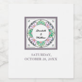 Étiquette Pour Bouteilles De Vin Mandala Floribunda (Étiquettes simples)