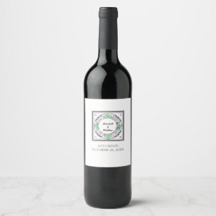 Étiquette Pour Bouteilles De Vin Mandala Floribunda