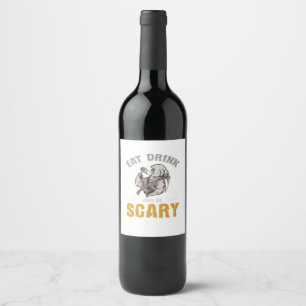 Étiquette Pour Bouteilles De Vin Manger Boire Et Être Un Faucheur Minimaliste Propr