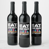 Étiquette Pour Bouteilles De Vin Manger Boire Être Effrayant Créatif Halloween (Bouteilles)