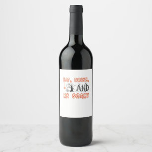 Étiquette Pour Bouteilles De Vin Mangez Boire Et Faites Peur Art D'Halloween