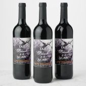Étiquette Pour Bouteilles De Vin Mangez Boire & Soyez Effrayant Spider Web Happy Ha (Bouteilles)
