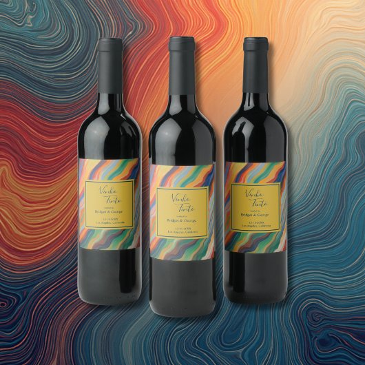 Étiquette Pour Bouteilles De Vin marbre abstrait afrique destination mariage