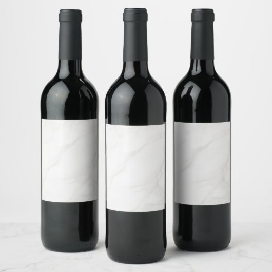 Étiquette Pour Bouteilles De Vin Marbre Blanc (Bouteilles)