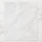 Étiquette Pour Bouteilles De Vin Marbre Blanc (Étiquettes simples)