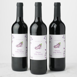Étiquette Pour Bouteilles De Vin Marché de producteurs de fleurs violettes Baby Sho