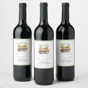 Étiquette Pour Bouteilles De Vin Marché de producteurs Frais sur le marché Shower d