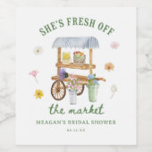 Étiquette Pour Bouteilles De Vin Marché Fleur Fraîchement Hors Fête des mariées Du (Étiquettes simples)