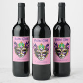 Étiquette Pour Bouteilles De Vin Mardi Gras Masque Thunder_Cove (Bouteilles)