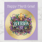 Étiquette Pour Bouteilles De Vin Mardi Gras Wine Label (Étiquettes simples)