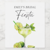 Étiquette Pour Bouteilles De Vin Margarita Fiesta Mexicaine de Mariage (Étiquettes simples)