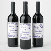 Étiquette Pour Bouteilles De Vin Mariage à main blanche (Bouteilles)