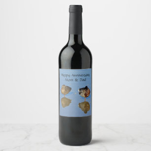 Étiquette Pour Bouteilles De Vin Mariage Anniversaire M. et Mme Mallard Duck