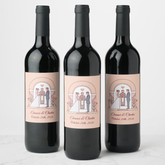 Étiquette Pour Bouteilles De Vin Mariage Art Déco de Conte de Fées (Bouteilles)