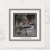 Étiquette Pour Bouteilles De Vin Mariage blanc (Étiquettes simples)