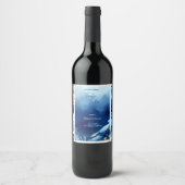 Étiquette Pour Bouteilles De Vin mariage bleu côtier (Devant)