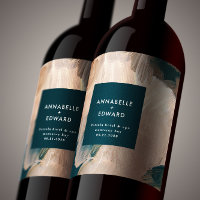 Mariage bohème moderne peint terracotta sarcelle