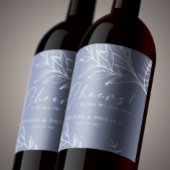 Étiquette Pour Bouteilles De Vin Mariage Boho de fleurs de périwinkle