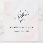 Étiquette Pour Bouteilles De Vin Mariage botanique rustique simple (Étiquettes simples)