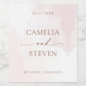 Étiquette Pour Bouteilles De Vin Mariage botanique rustique simple (Étiquettes simples)