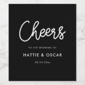 Étiquette Pour Bouteilles De Vin Mariage calligraphie moderne (Étiquettes simples)