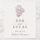 Étiquette Pour Bouteilles De Vin Mariage campagnard à vin (Étiquettes simples)