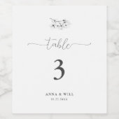 Étiquette Pour Bouteilles De Vin Mariage classique Magnolia Noir Blanc Élégant (Étiquettes simples)