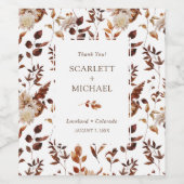 Étiquette Pour Bouteilles De Vin Mariage de automne élégant (Étiquettes simples)