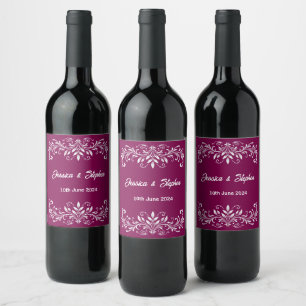 Étiquette Pour Bouteilles De Vin Mariage de Bourgogne
