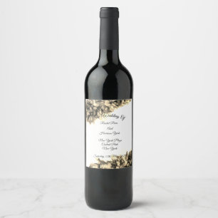 Étiquette Pour Bouteilles De Vin Mariage de brume naturelle Abstrait moderne