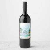 Étiquette Pour Bouteilles De Vin Mariage de destination de plage tropicale (Devant)
