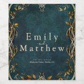 Étiquette Pour Bouteilles De Vin Mariage de la Majesté de la Terre du milieu (Étiquettes simples)