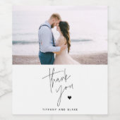 Étiquette Pour Bouteilles De Vin Mariage de Merci simple et moderne (Étiquettes simples)