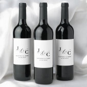Étiquette Pour Bouteilles De Vin Mariage de monogramme d'esperluette
