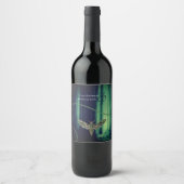 Étiquette Pour Bouteilles De Vin Mariage de papillon gothique enchanté (Devant)