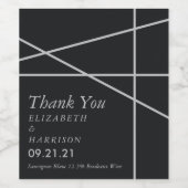 Étiquette Pour Bouteilles De Vin Mariage de style géométrique simple (Étiquettes simples)