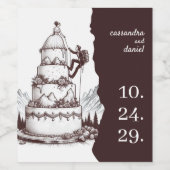 Étiquette Pour Bouteilles De Vin Mariage des Grimpeurs de Gâteau (Étiquettes simples)