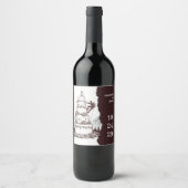 Étiquette Pour Bouteilles De Vin Mariage des Grimpeurs de Gâteau (Devant)