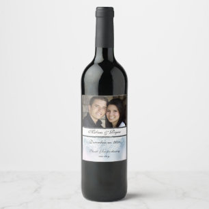 Étiquette Pour Bouteilles De Vin Mariage d'hiver, Noël, Snowflakes, Custom,