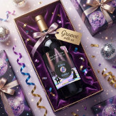 Étiquette Pour Bouteilles De Vin Mariage Disco personnalisable