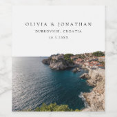 Étiquette Pour Bouteilles De Vin Mariage Dubrovnik (Étiquettes simples)