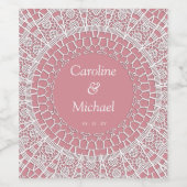 Étiquette Pour Bouteilles De Vin Mariage Elegance Party White Lace (Étiquettes simples)