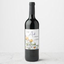 Mariage Élégant Fleur Sauvage Jaune Violet
